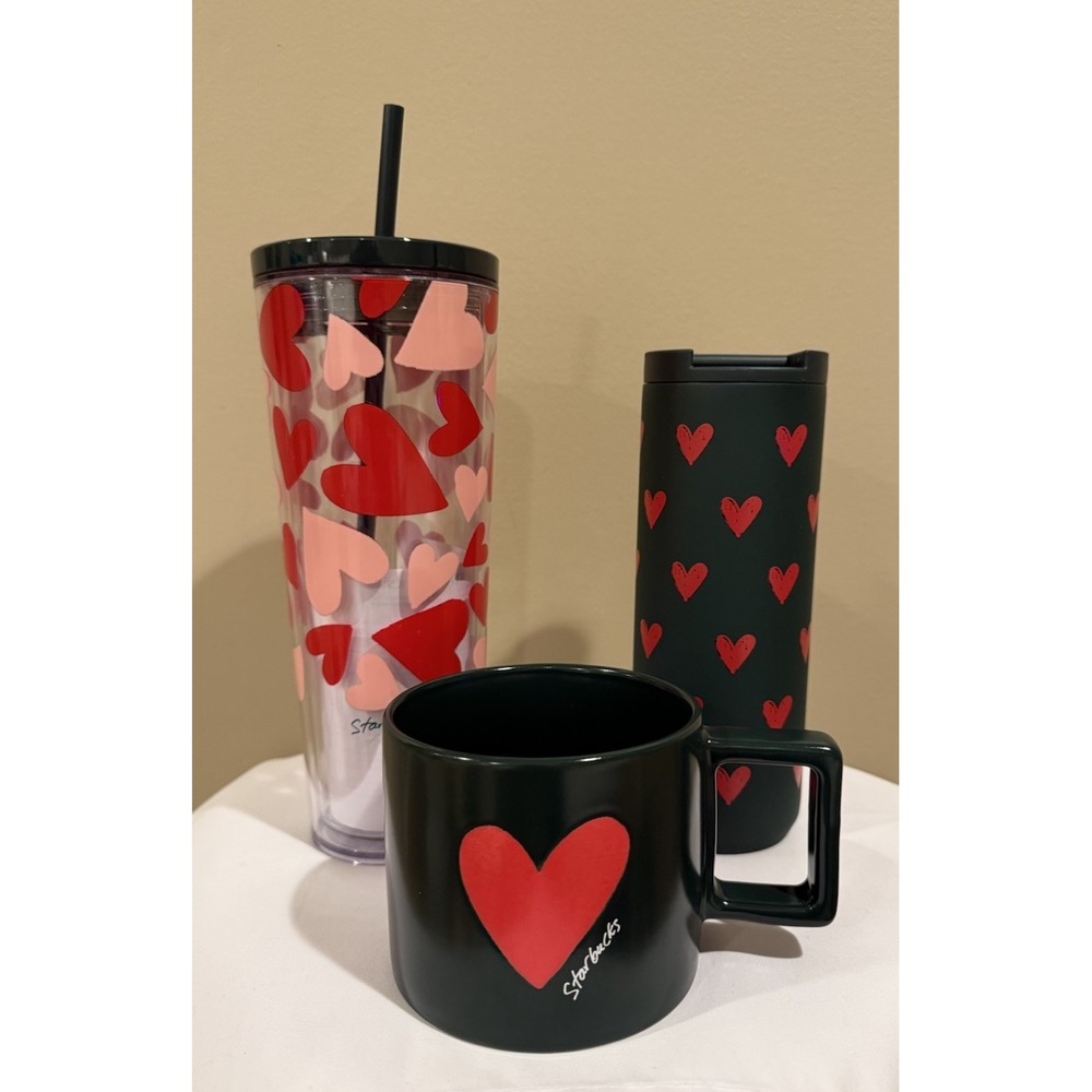 Starbucks Valentines‎ Day 💕 Bundle  🐎(set Of 3 Tumbler,mug,flask) 2026